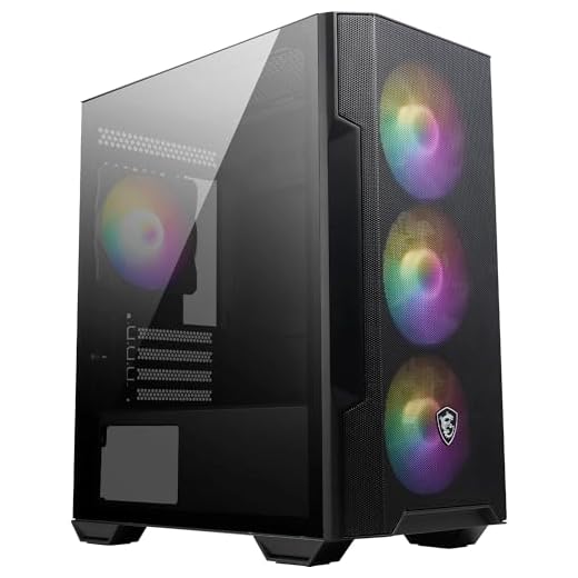 MSI MAG Forge M100R M-ATX behuizing (3x USB 3.0-aansluiting, 4x 120mm A-RGB ventilator meegeleverd, zwart, RGB)