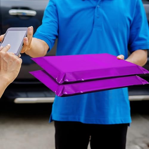 Image of Metronic Poly Mailers 10X13 1200Pack, Strong Adhesive Shipping Envelopes for Clothing, Waterproof Shipping Bags for Small Businesses, Flexible Mailers Poly Bags Packages Bags Purple