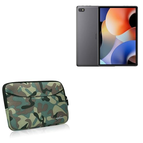 BoxWave Case Compatible with Oscal Pad 10 - Camouflage Suit with Pocket, Neoprene Camo Suit Zipper Pocket for Storage