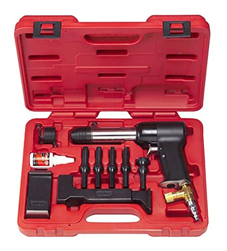 HRH-2X-737 Deluxe AIR Hammer KIT for Rivets. Includes: 2 Bucking Bars, 4 Cupped Universal Head BITS 3/32, 1/8