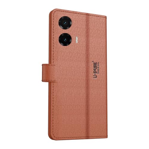 Image of U-Case Compatible with Motorola G35 5G Flip Cover| Leather Finish | Inside Pockets & Inbuilt Stand | Shockproof Wallet Style Magnetic Closure Back Cover Case