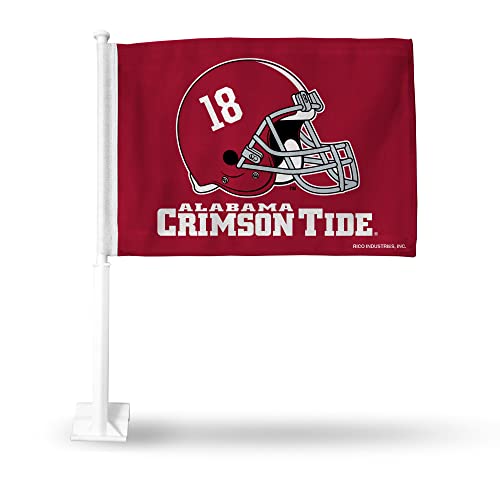 Rico Industries NCAA Alabama Crimson Tide Helmet Double Sided Double Sided Car Flag - 16