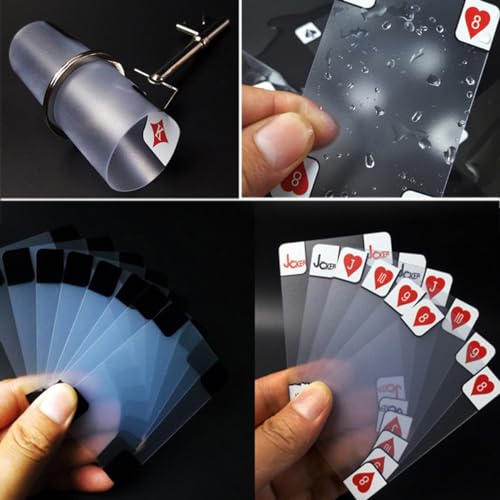 Abaodam 3stücke PVC Transparent wasserdichte Pokerkarten Kreative Spielkarten Kunststoff Für Spiele Mit Freunden Und Familie Für Sammler Langlebig Und Kratzfest – Bild 6