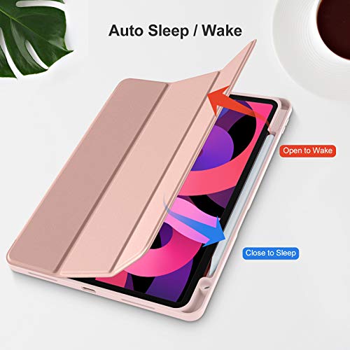 Image of Akkerds for iPad Air 11 Inch Case M4 /M3 /M2, Air 5th /4th Gen 10.9, Rosepink