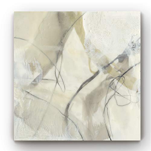 Renditions Gallery Canvas Wall Art Paintings for Home Decor Country Chic Flowing Neutrals Wall Hanging Abstract Artwork Prints for Bedroom Dining Living Room Office Home Kitchen Wall Decor - 32"X32"