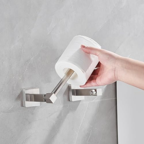 Suporte de papel higiênico, suporte de rolo de papel higiênico giratório de aço inoxidável, suporte