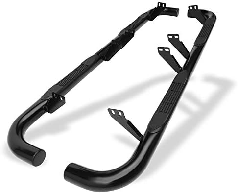 BETTER AUTOMOTIVE 3" Round Black Side Step Rails Compatible with 2003-2010 Hummer H2/H2 SUT (Fit Models with Original Rock Rail) Nerf Bars Running Board Steps 2 Pieces