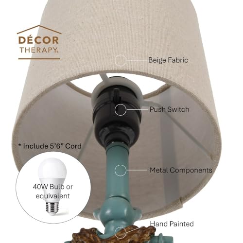 Decor Therapy Saylor Anchor Accent Lamp, Antique Iced Blue by Decor Therapy - Image 6