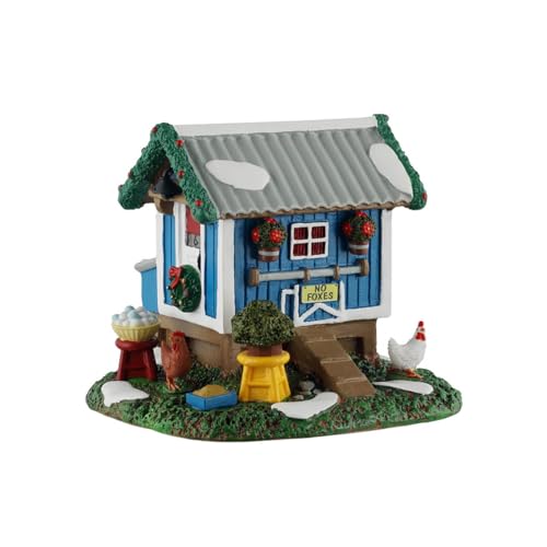 Gallinero de resina Lemax para completar zonas rurales en maquetas navideñas y belenes 2