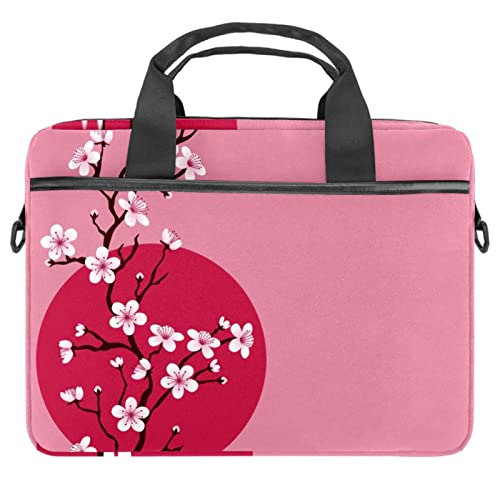 Sacoche ordinateur 13 à 14.5 pouces vagues de Fuji et cerisier rose housse PC portable