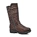DREAM PAIRS Girls Faux Fur Lining Knee High Winter Motorcycle Riding Boots Toddler/Little Kid/Big Kid,Size 13 Little Kid,Brown,KNICE