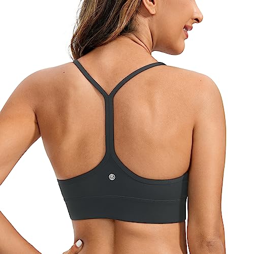 Image of CRZ YOGA Butterluxe Y Back U Neck Sports Bra | Light Support, Removable Pads, Yoga, Extremely Soft, Longline, for Women