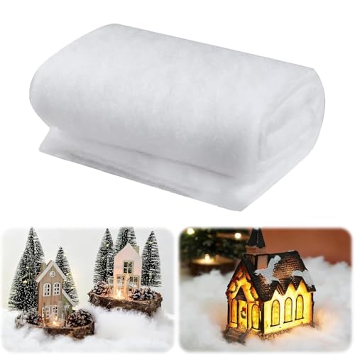Lewrwet Christmas Snow Blanket – 3 x 8 Ft Fake Snow Blanket for Holiday Decor, Christmas Tree Skirt, Winter Scene & DIY Crafts