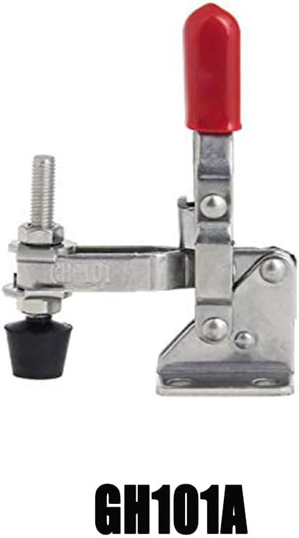 Silver Hand Tool Toggle Clamp Anti-Slip Horizontal Heavy Duty Quick-Release Vertical Clamp for Woodworking Machine Tools(GH101A)