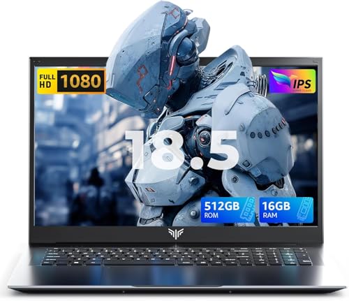 Laptop 18.5 Inch with 8000 mAh Battery,Intel N150 Quad-Core Processor UP to 3.6GHZ,16GB DDR4 RAM 512GB SSD,WiFi,Full HD IPS Display,2026 Windows 11 Laptops Computer for Business Office Student
