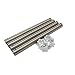 Produktbild Gieffe Tischbeine | 4er Set | Höhe 710 mm | höhenverstellbar | Ø x 60 mm | Edelstahl-Optik | Möbelfüße Tischfüße Möbelbeine Tischbeine Metall