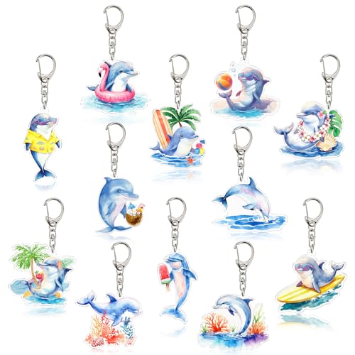 Porte-clés acrylique dauphin mignon pour personnaliser vos accessoires de sac