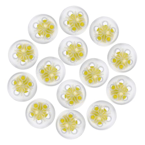 OSALADI 50 Piezas Bell Ball Toy sonajeros de sonajeros de bolas para inserciones de sonajero para juguetes de bebé juguetes para traquetear el plastico Yellow