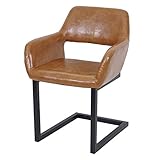 Struttura a slitta Mendler Sedia a Slitta HWC-A50 II Design Retro Legno Ecopelle Scamosciata