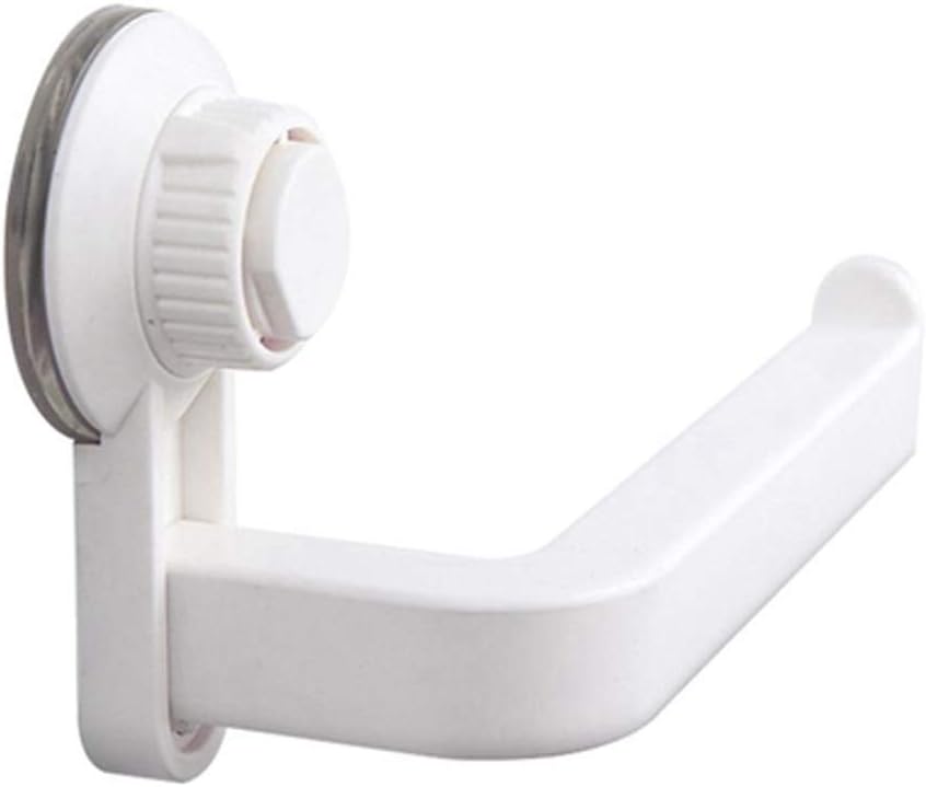 Kitchen Bathroom Toilet Paper Holder S uper Storage Suction Cup Wall Mount Removable Rack for Placing Rolls or Hanging Towels(OneColor)