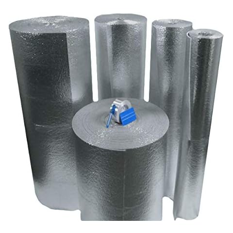 MWS Reflective Foam Core Insulation Pipe HVAC Duct Wrap (24"x25') Cover