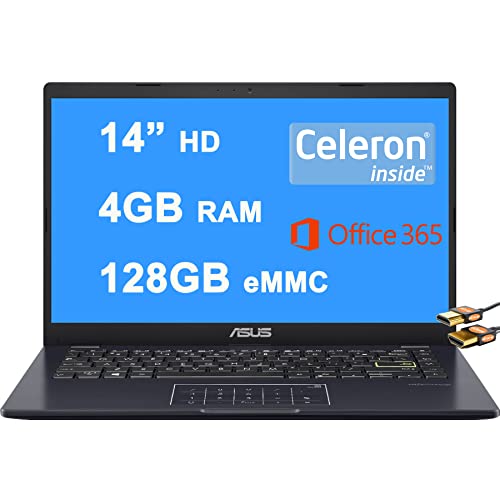 Asus-Flagship-Vivobook-E410MA-Thin-and-Light-Business-Laptop-14-HD-Display-Intel-Celeron-N4020-4GB-RAM-128GB-eMMC-Intel-HD-Graphics-600-Office365-Win10-Blue-HDMI-Cable