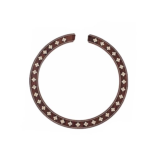 Kisangel Guitar Rosette Curved Strips Easy Apply Sound Hole Inlay Guitar Decals
