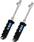 2 Pieces Digital Tire Pressure Gauge 250 PSI Heavy Duty Dual Head Stainless Steel with LCD and Flashlight for Car Truck and RV Car Accessories