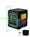 Nivel Láser Verde,RockSeed Láser Nivel Cruzado Horizontal y Vertical Láser Autonivelación Giratorio de 360 grados con Modo Manual/Autonivelante IP54 Bolsa de tela, Batería Incluida