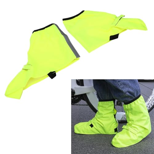 Cubiertas reflectantes antideslizantes para zapatos de bicicleta Tbest, protectoras para ciclismo al aire libre, camping y senderismo, fabricadas en poliéster y PVC, con puño elástico alto miniatura 3