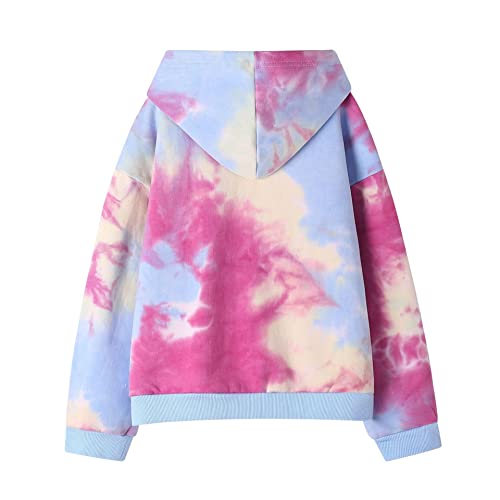 Image of weLaken Unicorn Sweatshirts for Girls Thick Cotton Pullover Tops Fall Winter Children Girls Clothing