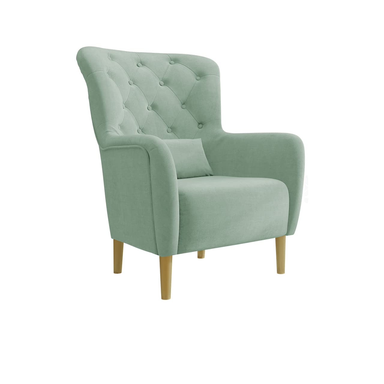 Mirjan24 Anaser Fauteuil de relaxation avec coussin, canapé rembourré, canapé de loisirs, fauteuil à bras, dossier matelassé, fauteuil de relaxation, fauteuil de télévision, fauteuil lounge avec