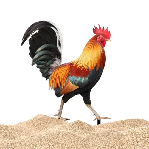 Hahn hof decorazioni - figure da giardino figure da giardino cazzo pollo figura decorazione da giardino animali plug figura statue giardino scultura di recinzione acrilica sgabello sgabello terrazze d