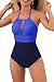 B2prity Women's One Piece Swimwear Backless Tummy Control Monokini Swimsuits, 10, XL/US(16-18)