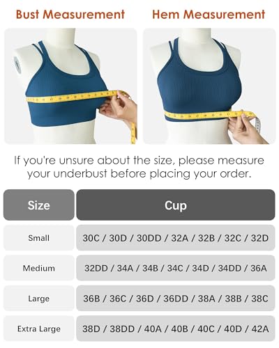 Image of Sports Bras for Women HIigh Support, Criss-Cross Back Padded Strappy High Impact Sports Bras for Women Large Bust