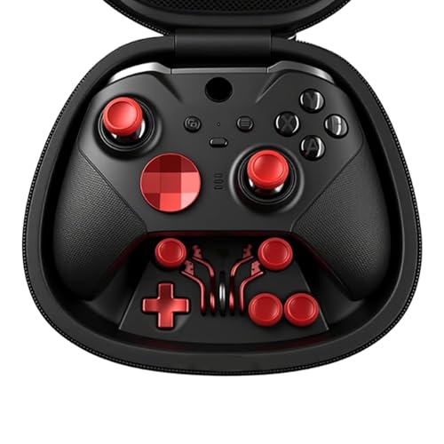 Image of KanKanGou DIY Customised Elite Series 2 Controller Compatible for Xbox Elite Series 2 Controller-Black&Red,Gaming Controller Compatible With Xbox Series S /X,Xbox One,with Accessory Bag [video game]