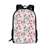 THKVSV Mochila para niñas y niños, mochila para primaria, jardín de infantes, mochila escolar, alpaca y cactus, Cactus de alpaca, One Size, Mochilas daypack
