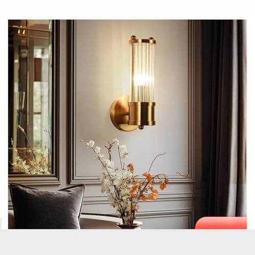 Lámpara de pared led blanca con casquillo E14 y cristales facetados 5