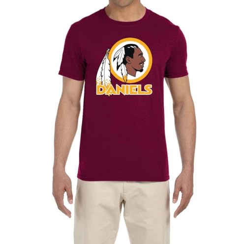 Tenacious Tops Maroon Washington Jayden Daniels Throwback Logo T-Shirt Adult XL