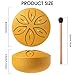 Rain Drum for Outside,Steel Tongue Drum 6 Notes 3 Inch with Bag, Music Book, Drum Mallets, Musical Education Entertainment Meditation Yoga Zen for Christmas Gift(Golden)