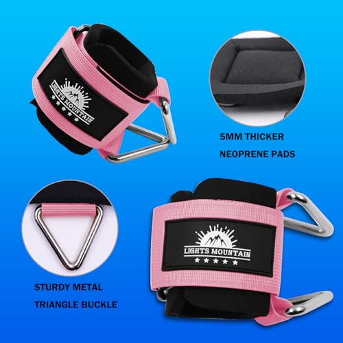 Image of Wrist Cuffs for Cable Machines - Padded & Adjustable Straps for Lateral Raises, Tricep Pushdowns & Strength Training