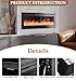 FIDOOVIVIA 40 Inch Electric Fireplace Wall Mounted Electrical Fire Suite with 9...