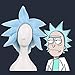 BONHEUR Breve Rick y Morty Rick Sánchez Cosplay Pelucas de Pelo Azul...