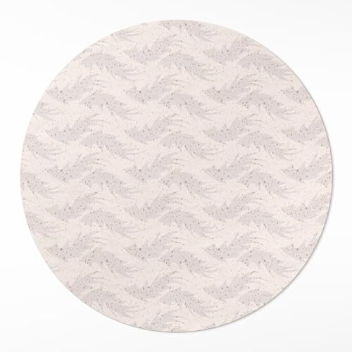 Tapis vinyle ø150 cm rond maison deco sol durable salon et chambre