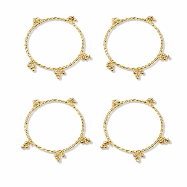 Honbon 4PCS Stylish Gold Plated Twisted Kashmiri Ghungroo Bangle for Women & Girls Traditional Fancy Kade Bangles Set Oxid... - Review, Price and Buying Guide
