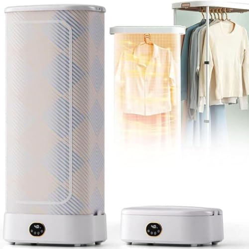 Máquina de Planchado automática, Remote control model, de planchado plegable de secado de 1000 W, Circulación de aire caliente en 360°, máquina de Secado a Vapor, con Función de Temporizador