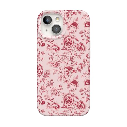 Casely iPhone 15 Plus Case | Vintage Belle | Floral Toile | Compatible with MagSafe | Classic Ultra Slim Design