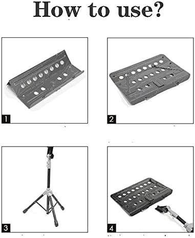 Crossrock 2 in 1 Dual Use Sheet Music Stand-Portable Desktop Books Stand with carrying bag, Sturdy and Durable, Foldable designed (CRMS1-2)