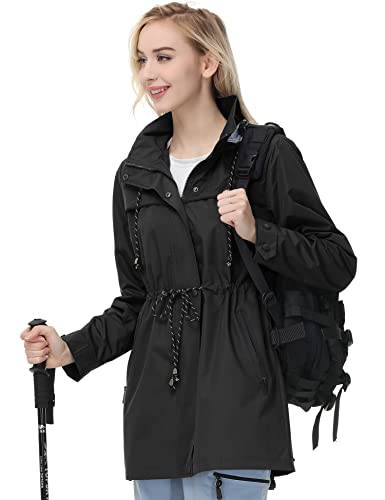 Avoogue Packable Travel Jacket Hiking Rain Jacket Women Rainwear Junior Casual Jackets Small #TOP29