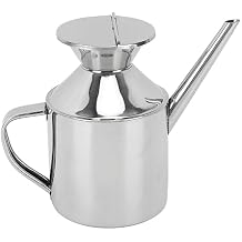 450ML Olive Oil Dispenser Bottle,Portable Stainless Steel Grease Container, Multipurpose Oil Can for Kitchen and Outdoor, Soy Sauce, Old Vinegar, Sesame Oil with Handle